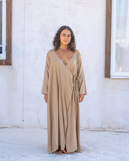 Santo Wrap Dress | Organic Sugarcane