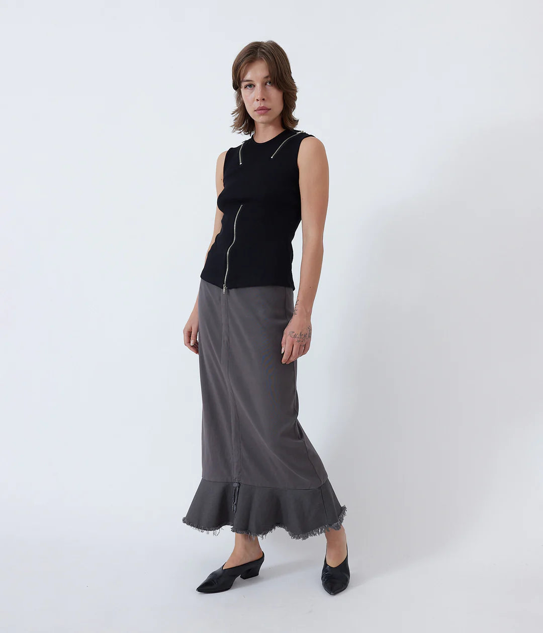 MANIPULATION SKIRT | Grau