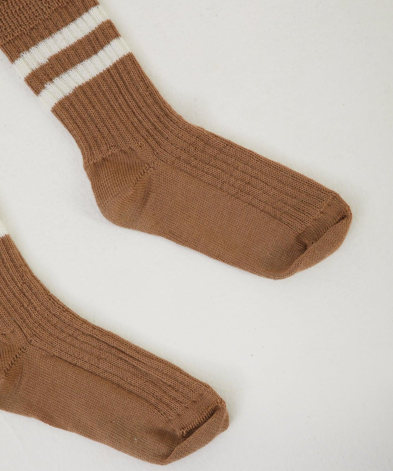 Flat lay of merino wool socks
