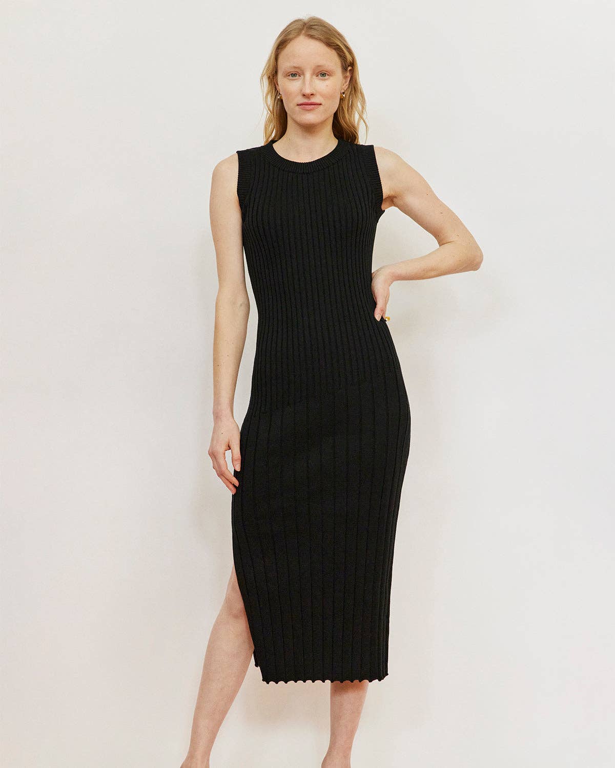 Upė Baumwollkleid | Schwarz